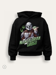 Brand Threads Black Mando & Grogu Hoodie - Image 4 of 4