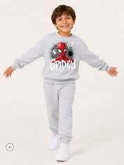 Brand Threads Boys Spiderman Sweatshirt & Joggers Set - Attēls 1 no 2