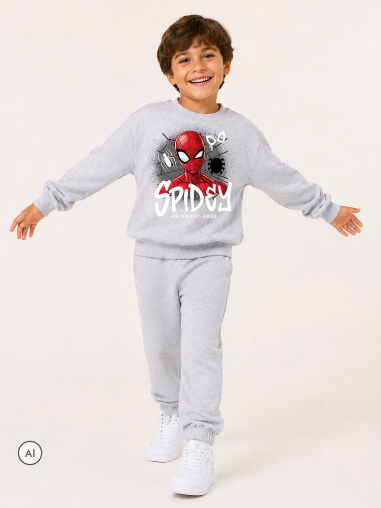 Brand Threads Boys Spiderman Sweatshirt & Joggers Set - Attēls 1 no 2
