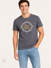 Brand Threads Grey Lord of the Rings T-Shirt - Image 1 of 4