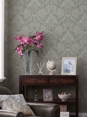 Laura Ashley Sage Green Parterre 10M Wallpaper - Image 1 of 5