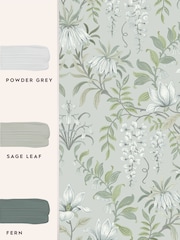 Laura Ashley Sage Green Parterre 10M Wallpaper - Image 4 of 5