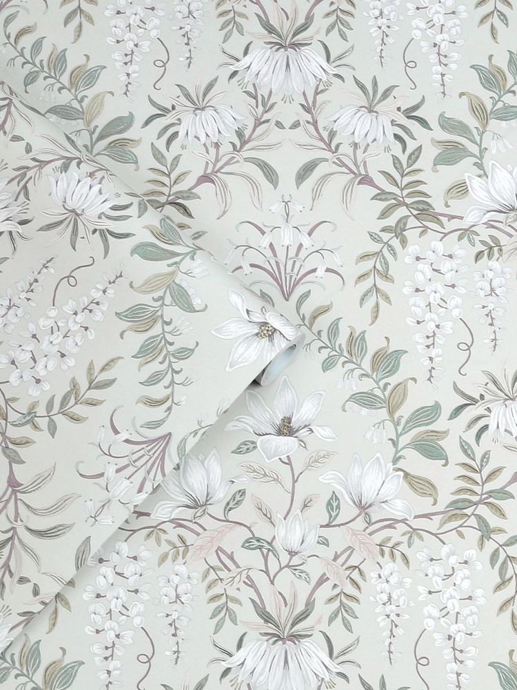 Laura Ashley Sage Green Parterre 10M Wallpaper - Image 5 of 5