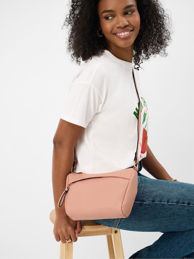 Accessorize Pink Zip Front Crossbody Bag - Image 1 of 3 Accessorize Pink Zip Front Crossbody Bag - Image 1 of 3