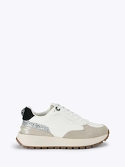 Kurt Geiger London White Metro Runner Embellished Trainers - Image 1 of 4