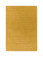 Asiatic Rugs Ochre Yellow Form Wool Rug - Image 1 of 4