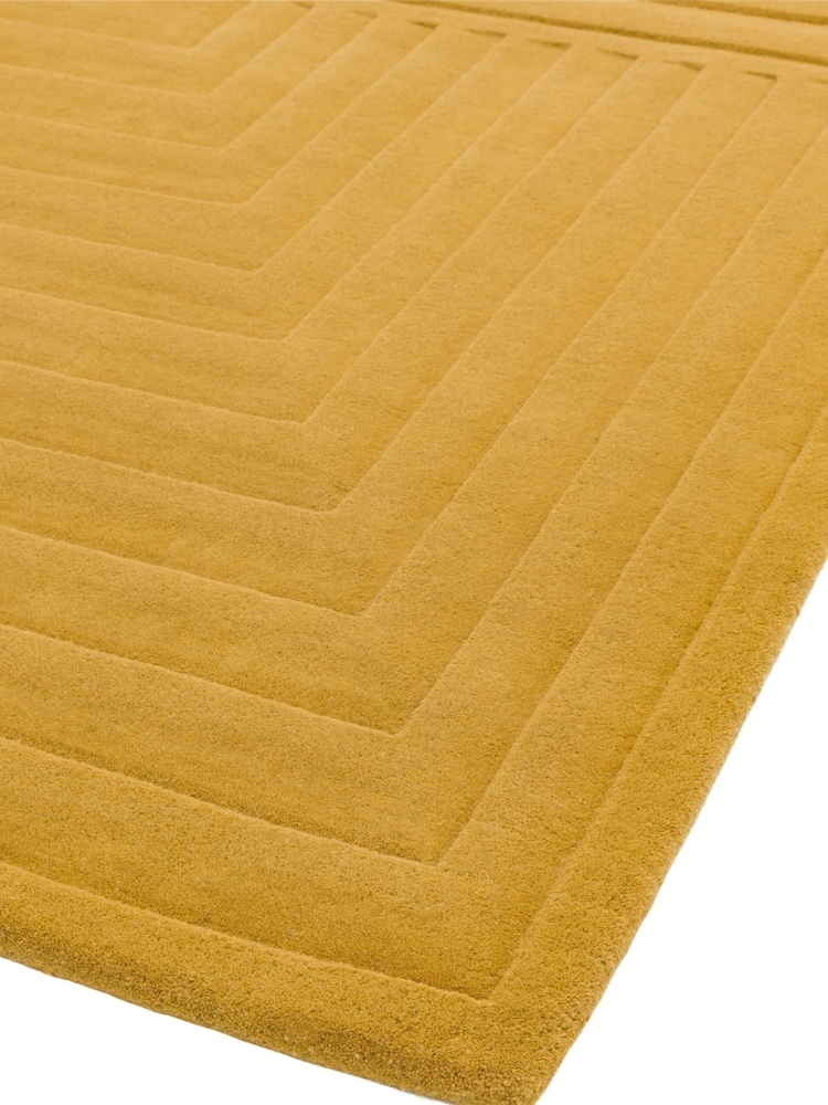 Asiatic Rugs Ochre Yellow Form Wool Rug - Image 4 of 4