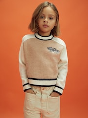 Reiss x McLaren F1 Team Camel/Ecru Clio 13-14 yrs McLaren F1 Wool Cashmere Cropped Jumper - Image 2 of 8