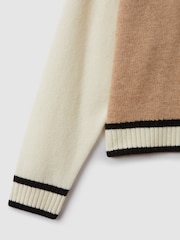 Reiss x McLaren F1 Team Camel/Ecru Clio 13-14 yrs McLaren F1 Wool Cashmere Cropped Jumper - Image 7 of 8