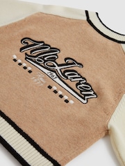 Reiss x McLaren F1 Team Camel/Ecru Clio 13-14 yrs McLaren F1 Wool Cashmere Cropped Jumper - Image 8 of 8