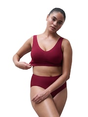Rouge clair - Chantelle soutien-gorge rembourré à Col V sans coutures et extensible doux - Image 3 de 4