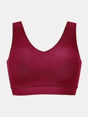 Rouge clair - Chantelle soutien-gorge rembourré à Col V sans coutures et extensible doux - Image 4 de 4