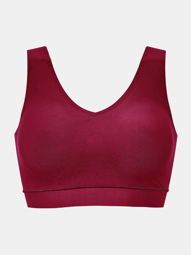 Rouge clair - Chantelle soutien-gorge rembourré à Col V sans coutures et extensible doux - Image 4 de 4