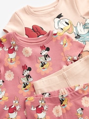 Rose/rouille Minnie Mouse - 100Pyjama de licence % coton 2 Lot (9mths-6yrs) - Image 10 de 10