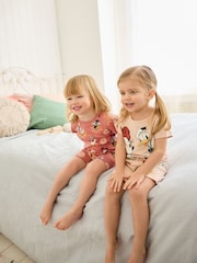 Rose/rouille Minnie Mouse - 100Pyjama de licence % coton 2 Lot (9mths-6yrs) - Image 4 de 10