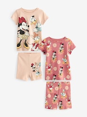 Rose/rouille Minnie Mouse - 100Pyjama de licence % coton 2 Lot (9mths-6yrs) - Image 5 de 10