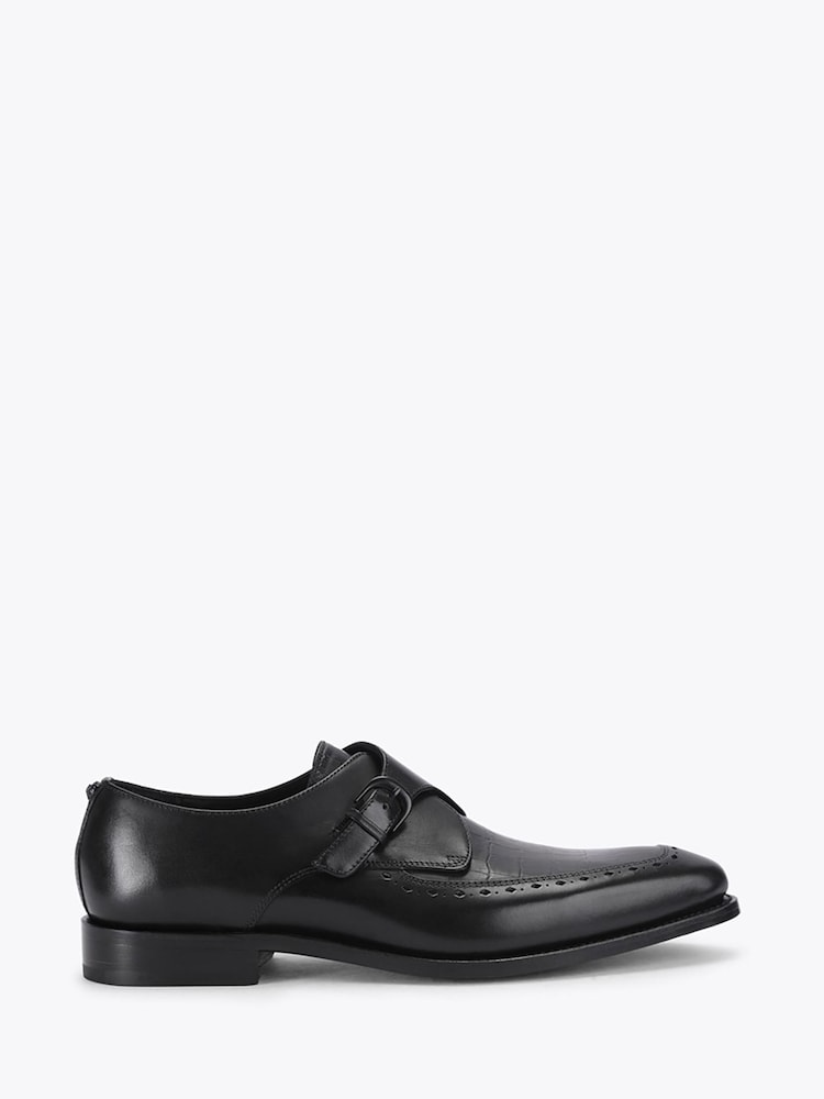 Kurt Geiger London Black Beaumont Monk Shoes - Image 1 of 4 Kurt Geiger London Black Beaumont Monk Shoes - Image 1 of 4