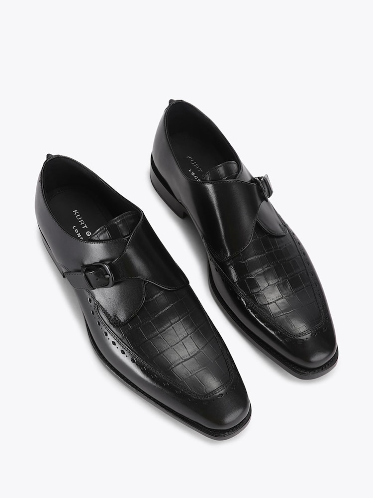 Kurt Geiger London Black Beaumont Monk Shoes - Image 2 of 4 Kurt Geiger London Black Beaumont Monk Shoes - Image 2 of 4