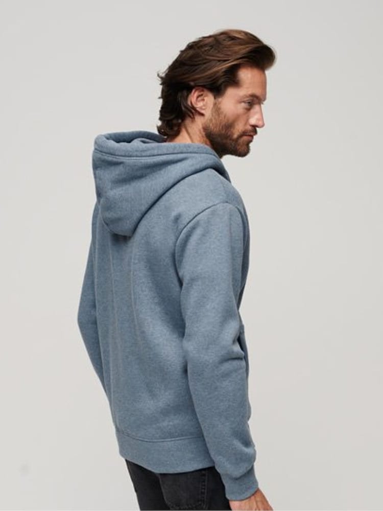 Светло-голубой - Толстовка Superdry Essential Logo Zip-Up Hoodie - Image 2 of 5