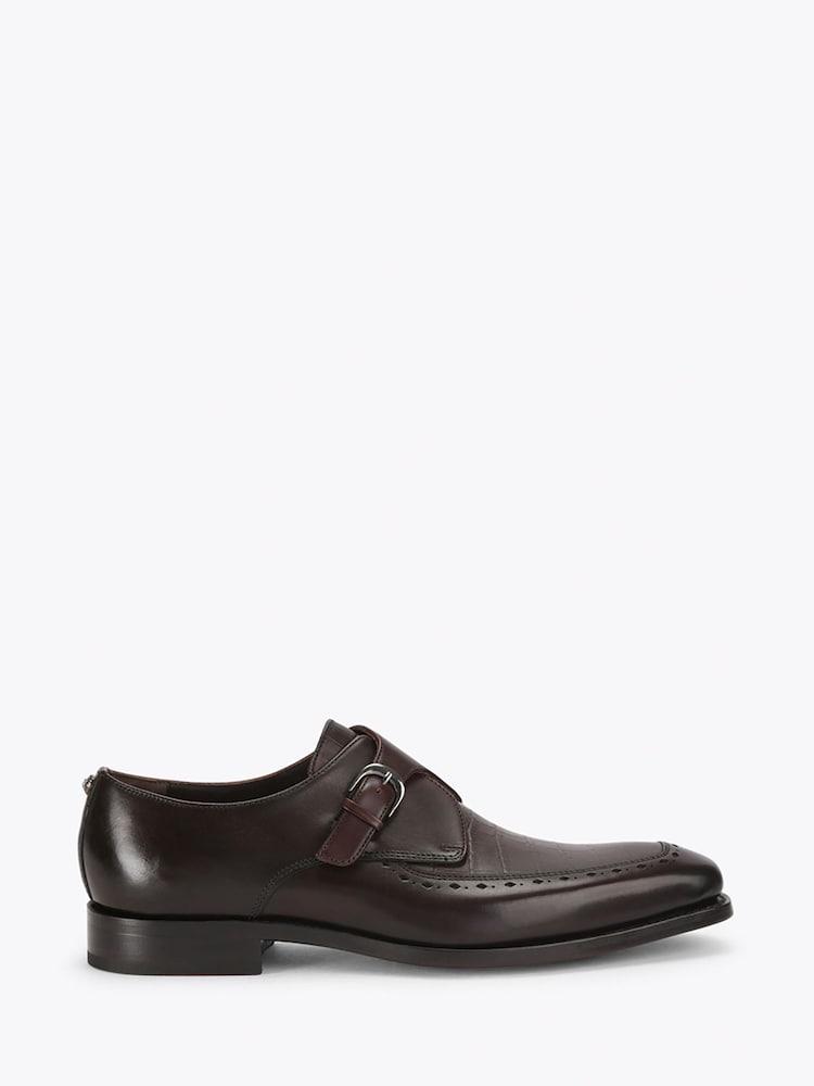 Kurt Geiger London Brown Beaumont Monk Shoes - Image 1 of 4 Kurt Geiger London Brown Beaumont Monk Shoes - Image 1 of 4