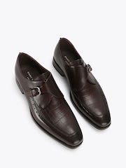 Kurt Geiger London Brown Beaumont Monk Shoes - Image 2 of 4