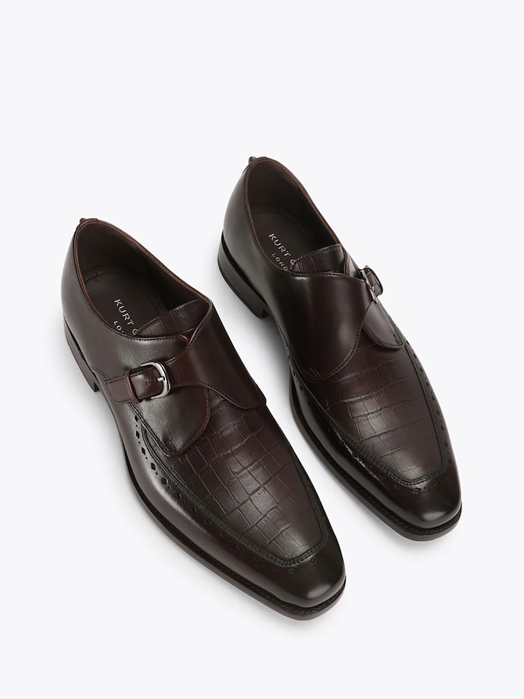 Kurt Geiger London Brown Beaumont Monk Shoes - Image 2 of 4 Kurt Geiger London Brown Beaumont Monk Shoes - Image 2 of 4