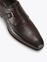 Kurt Geiger London Brown Beaumont Monk Shoes - Image 3 of 4