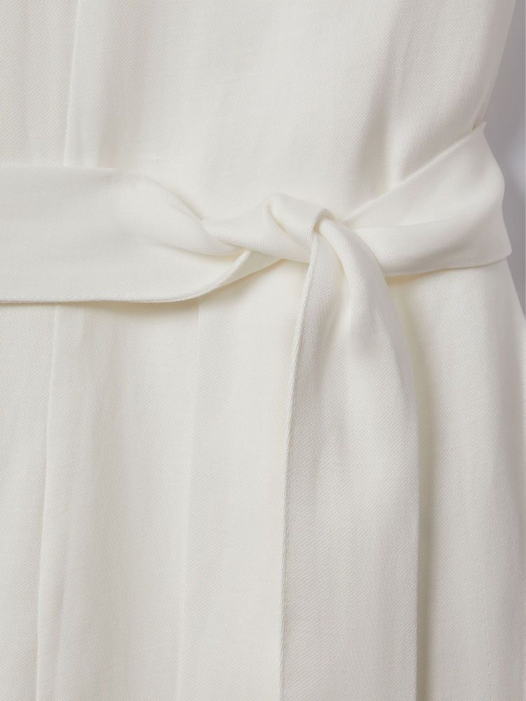Reiss Ivory Luana One-Shoulder Belted Jumpsuit - Image 6 of 6