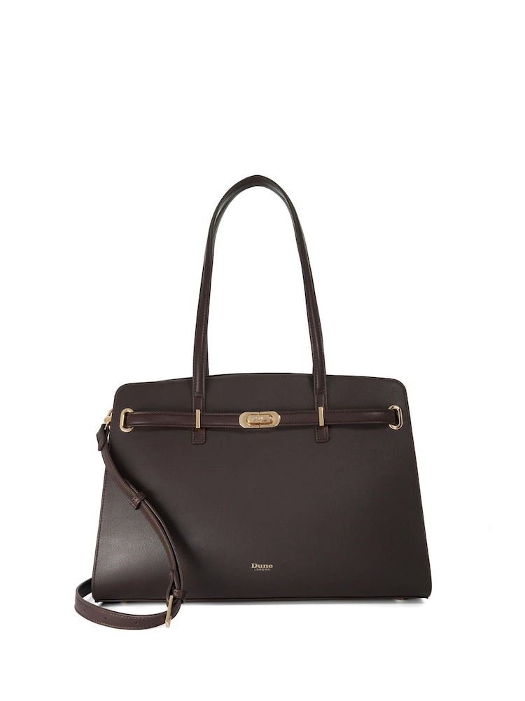 Dune London Brown Define Tote Bag - Image 1 of 4 Dune London Brown Define Tote Bag - Image 1 of 4