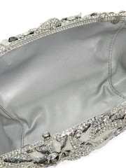 Dune London Silver Extravagant Clutch Bag - Image 4 of 5