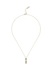 Karen Millen Gold Tone Crystal Baguette Pendant Necklace - Image 5 of 6