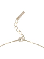 Karen Millen Gold Tone Crystal Baguette Pendant Necklace - Image 6 of 6