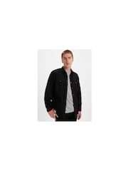 Levi's® Marble Black Denim Rinse Jackson Worker 100% Cotton Overshirt - Image 3 of 4