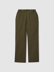 Reiss Sage Colter 13-14 yrs Elasticated Waist Cotton Blend Trousers - Image 1 of 3