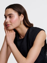 Karen Millen Gold Tone Crystal Flow Drop Earrings - Image 3 of 6