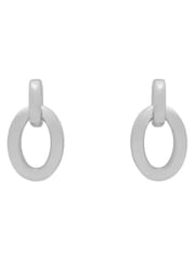 Karen Millen Silver Tone Chain Link Drop Earrings - Image 1 of 6