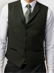 Ted Baker Tailoring Black Tailored Fit  Puppytooth Waistcoat - Image 2 of 2
