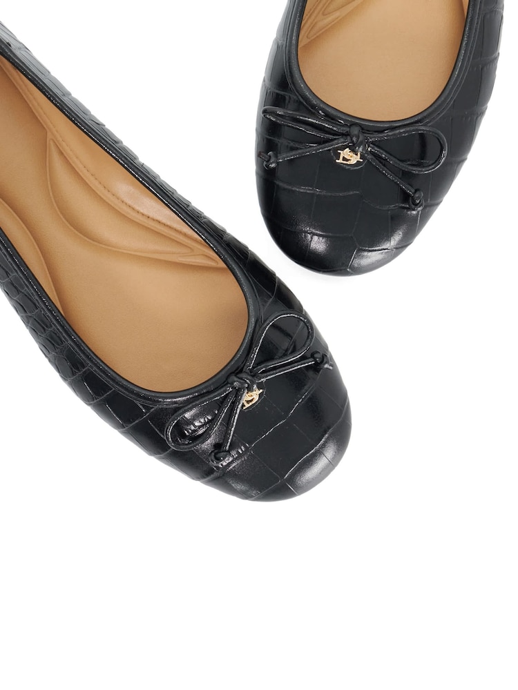 Dune London Black Helenne Ballet Pumps - Image 6 of 6
