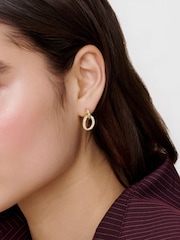 Karen Millen Gold Tone Chain Link Drop Earrings - Image 3 of 6