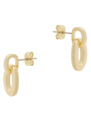 Karen Millen Gold Tone Chain Link Drop Earrings - Image 4 of 6