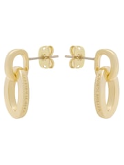 Karen Millen Gold Tone Chain Link Drop Earrings - Image 5 of 6