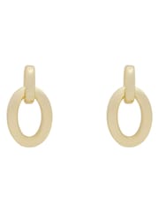 Karen Millen Gold Tone Chain Link Drop Earrings - Image 6 of 6