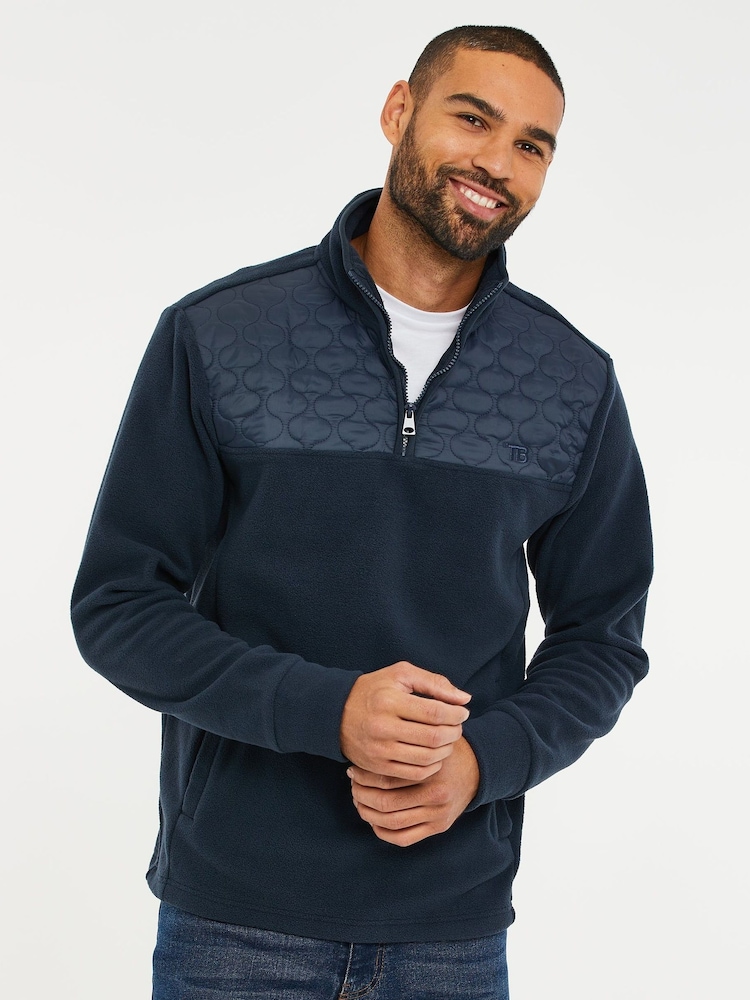Threadbare Blue Onion Quilted Quarter Zip Fleece - Image 1 of 4 Threadbare Blue Onion Quilted Quarter Zip Fleece - Image 1 of 4