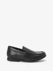 Black Standard Fit (F) School Leather Loafer Shoes - Image 1 of 5