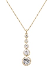 Karen Millen Gold Tone Crystal Flow Pendant - Image 4 of 6