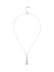 Karen Millen Gold Tone Crystal Flow Pendant - Image 5 of 6