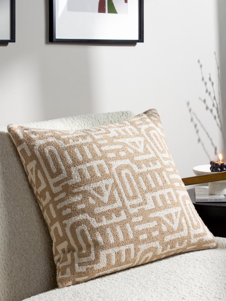 HÖEM Natural Samos Woven Jacquard Cushion - Image 1 of 6