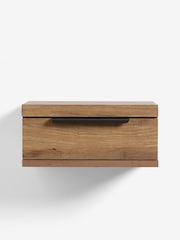 Dark Bronx Oak Effect Wall Mounted Bedside Table - Image 2 of 7