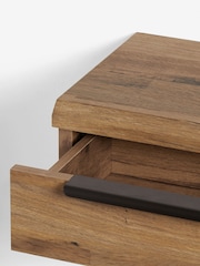 Dark Bronx Oak Effect Wall Mounted Bedside Table - Image 4 of 7