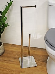 Showerdrape Stamford Freestanding Toilet Roll and Spare Paper Holder - Image 1 of 3